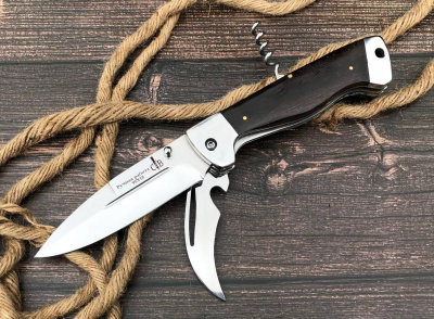 Складной нож "Походный": сталь - 95Х18 (кованая); рукоять - венге