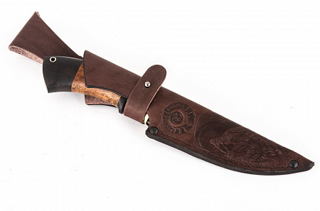 Нож "Сибиряк": сталь - Bohler М390; рукоять - карельская береза, черный граб