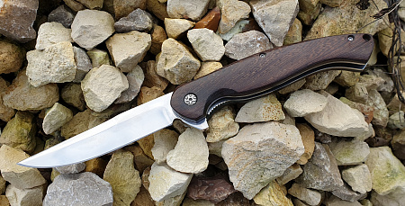 Складной нож "Игла-3": сталь - Bohler М390; рукоять - венге