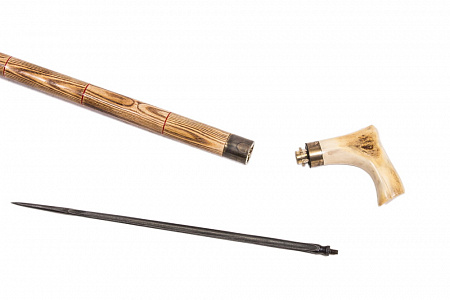 Трость с клинком  «Классик»: сталь - дамасская; рукоять - ясень