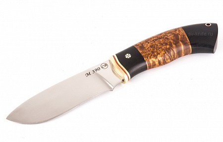 Нож "Беркут": сталь - Bohler М390; рукоять - карельская береза, черный граб