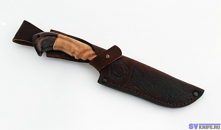 Узбекский нож "Пчак": сталь - 95х18 (кованая); рукоять - орех, венге