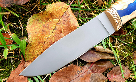 Нож Сибиряк: сталь CPM 121 REX;  рукоять - карельская береза