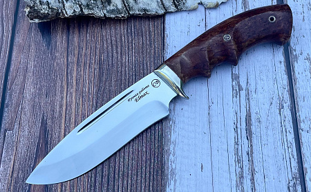 Нож "Южанин": сталь - Elmax (порошковая); рукоять - карельская береза