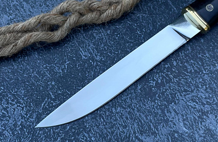 Нож "Батыр" 2: сталь - Bohler М390; рукоять - карельская береза, черный граб