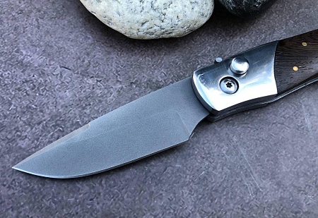 Выкидной нож "Барс": сталь - s390 ; рукоять -венге